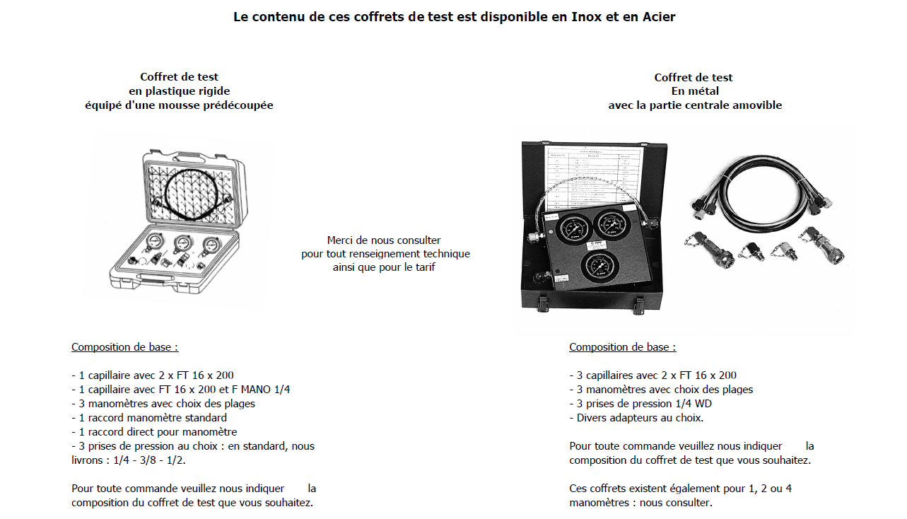 Coffret test